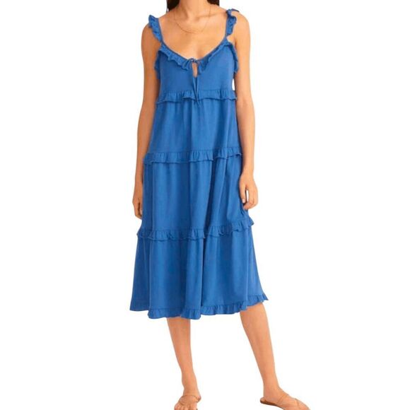 J. CREW Tiered Keyhole Maxi Dress Size Small - Picture 1 of 3
